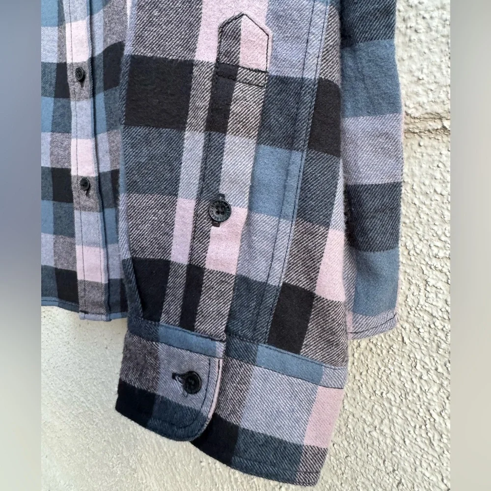 True Religion Palm Tree Check Plaid Long Sleeve Button Down Shirt. NWT. Size- XL